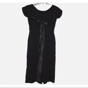 Vintage 1950s Dress Wiggle Pencil Shelf Bust Cocktail Party 50s L